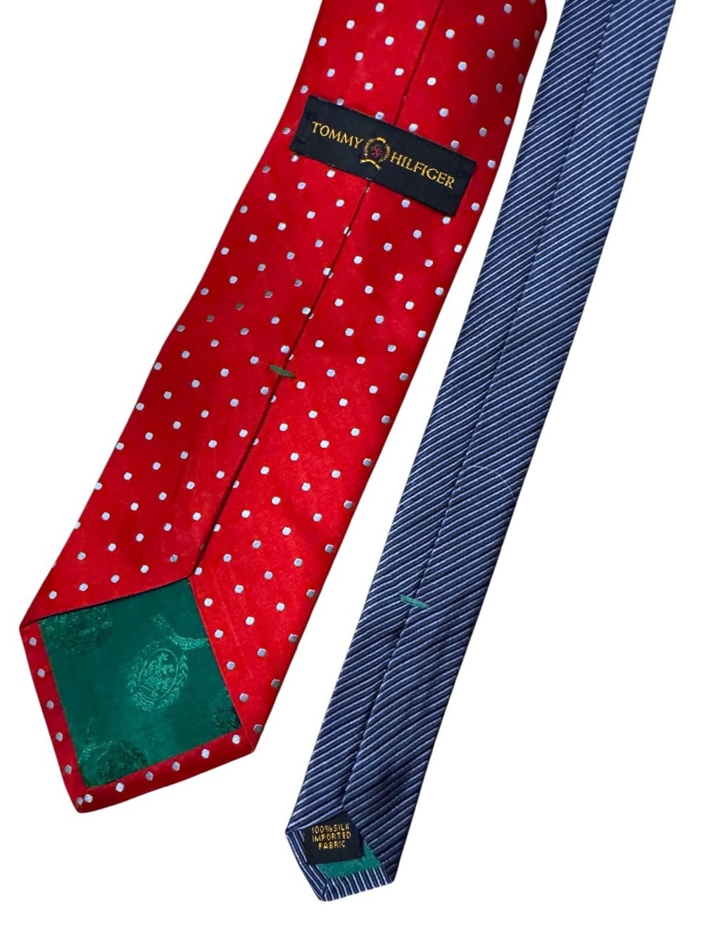 😎Tommy Hilfiger Men’s Red Dotted Silk Classic Holiday Christmas Fall Winter Tie